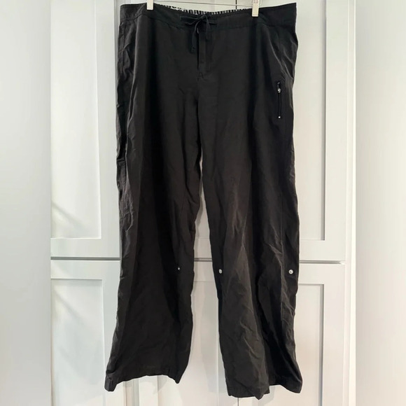 Danskin Now Pants - Danskin Now XL Packable Convertible Black Pants Zip Pockets Drawstring Waist